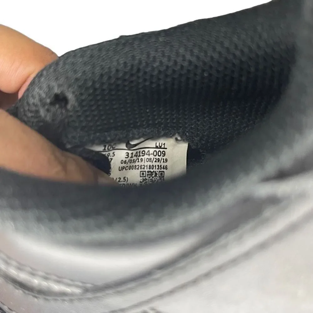 Nike Air Force 1 Triple Black 314194-009 Toddler Shoes Unisex - Size 10C